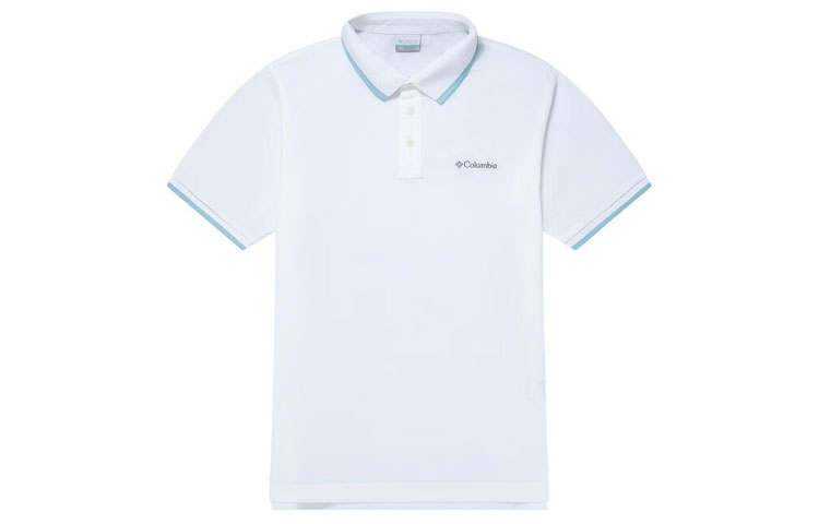 Columbia Polo Shirts Men's White Polo Collar Thin Straight Fit