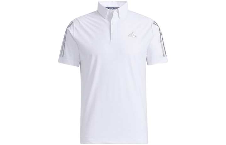 Adidas Adidas Polo Shirts Men's White Polo Collar Thin Straight Fit