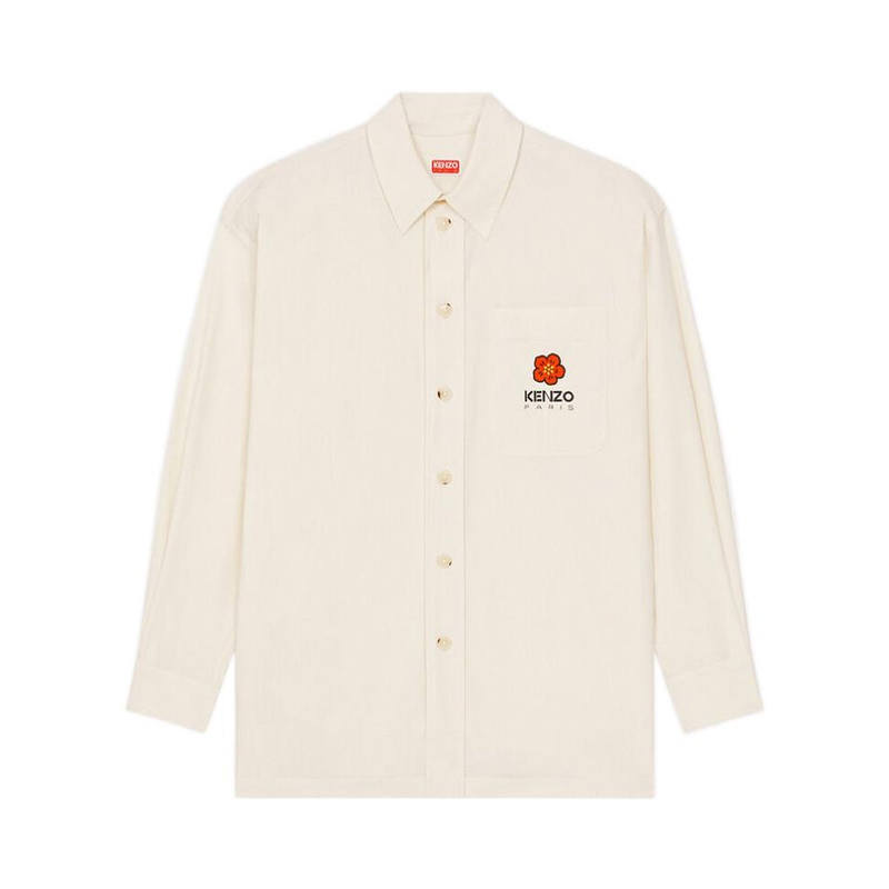 KENZO KENZO Boke Flower Logo Embroidered Buttoned Shirt