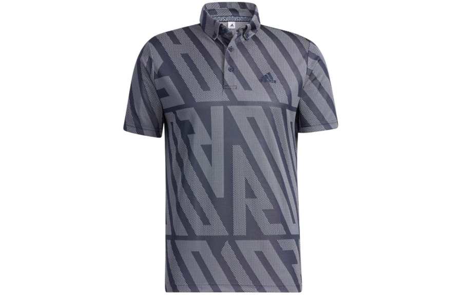Adidas Adidas Polo Shirts Men's Gray Polo Collar Moderate Straight Fit