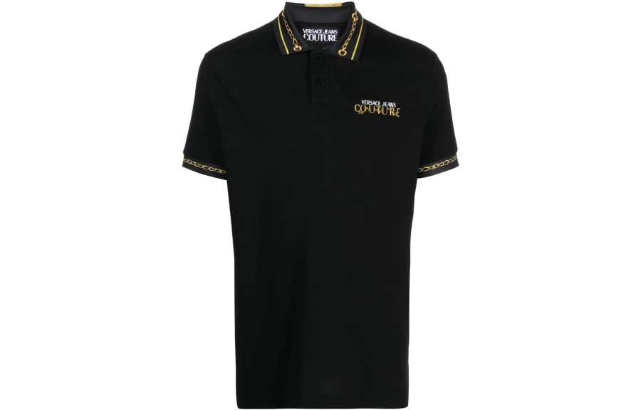 VERSACE JEANS COUTURE 【Best of: PromotionsPrevious Season】chain-link polo shirt