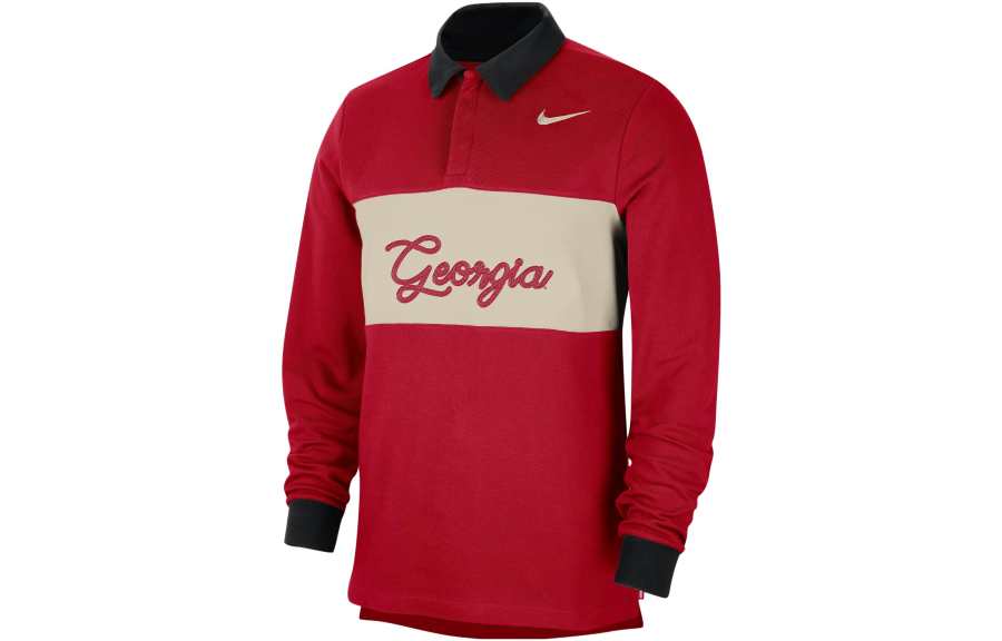 Nike Nike Polo Shirts Men's Red Polo Collar Moderate Straight Fit