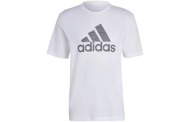 Adidas Adidas T Shirts Men's White Crew Neck Moderate Straight Fit