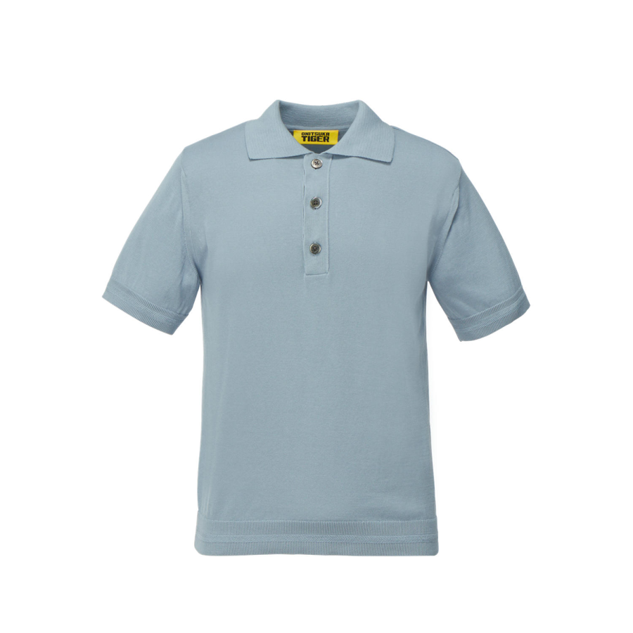 Onitsuka Tiger SS25 KNIT Polo Shirt Men's Blue