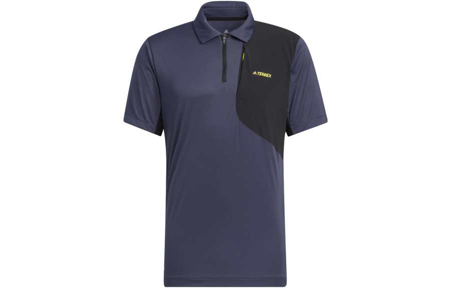 Adidas Adidas Polo Shirts Men's Dark Blue Polo Collar Moderate Straight Fit