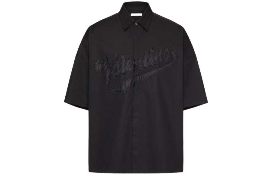 Valentino Surfaces Spring 2023 Men Shirts Men's Black Lapel Moderate Other