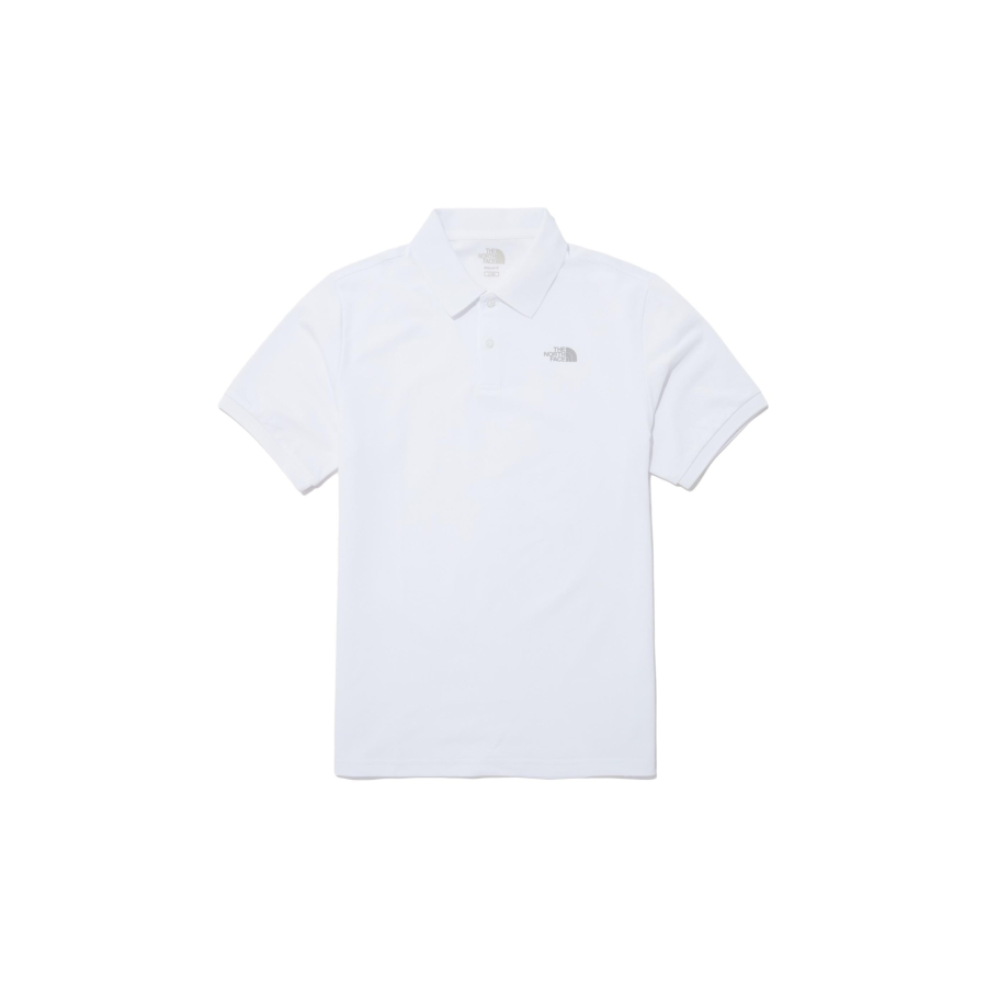 THE NORTH FACE Polo Shirts Unisex White Polo Collar Moderate Straight Fit