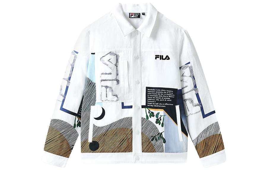 FILA Shirts Men's White Lapel Moderate Shirt