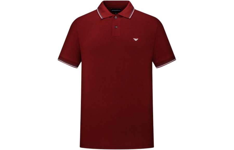 EMPORIO ARMANI SS23 Polo Shirt Men's Dark Red