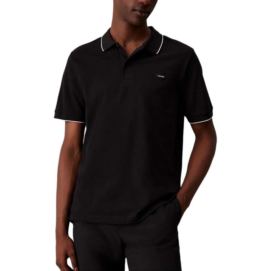 Calvin Klein Contrast-Trim Polo Shirt