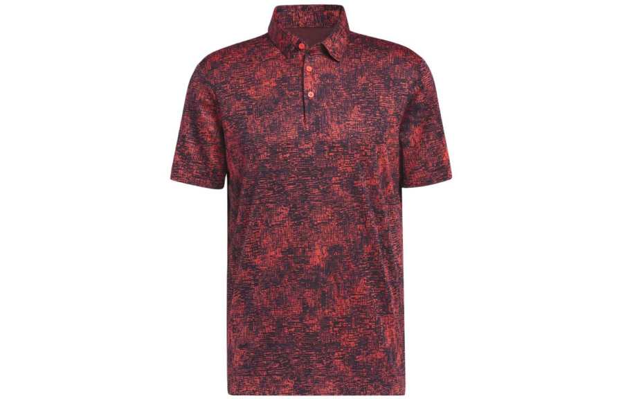 Adidas Adidas Polo Shirts Men's Red Polo Collar Moderate Straight Fit