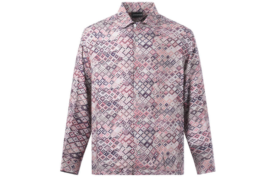 EMPORIO ARMANI FW22 Shirt Men's Gray Pink