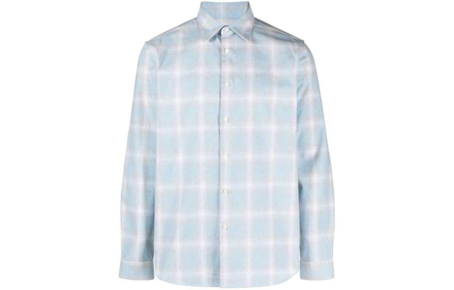 THEORY THEORY Shirts Men's Light Blue Pointed Collar Moderate Other