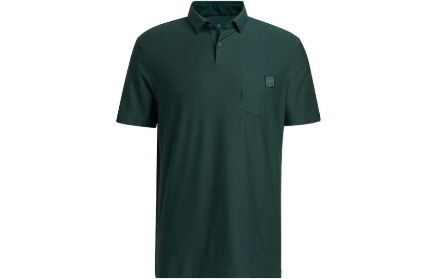Adidas Adidas Polo Shirts Men's Green Polo Collar Moderate Straight Fit