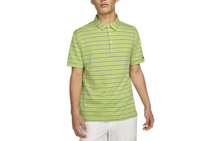 Nike Nike Polo Shirts Men's Green Polo Collar Moderate Straight Fit
