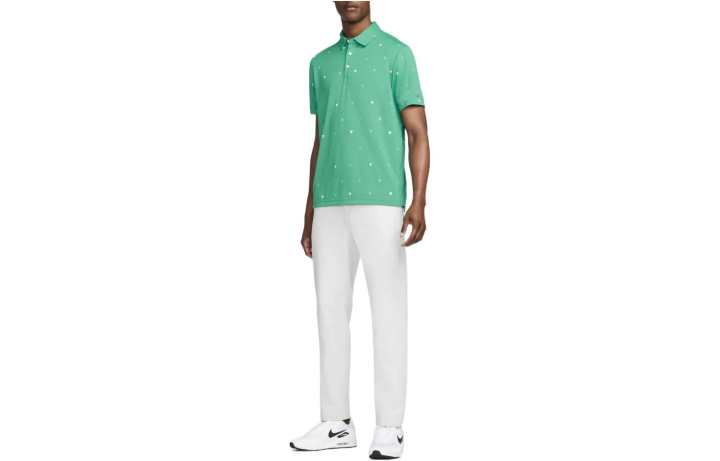Nike Nike Polo Shirts Men's Green Polo Collar Moderate Straight Fit