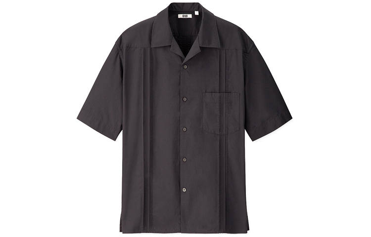 UNIQLO Shirts Men's Dark Gray Lapel Moderate Other