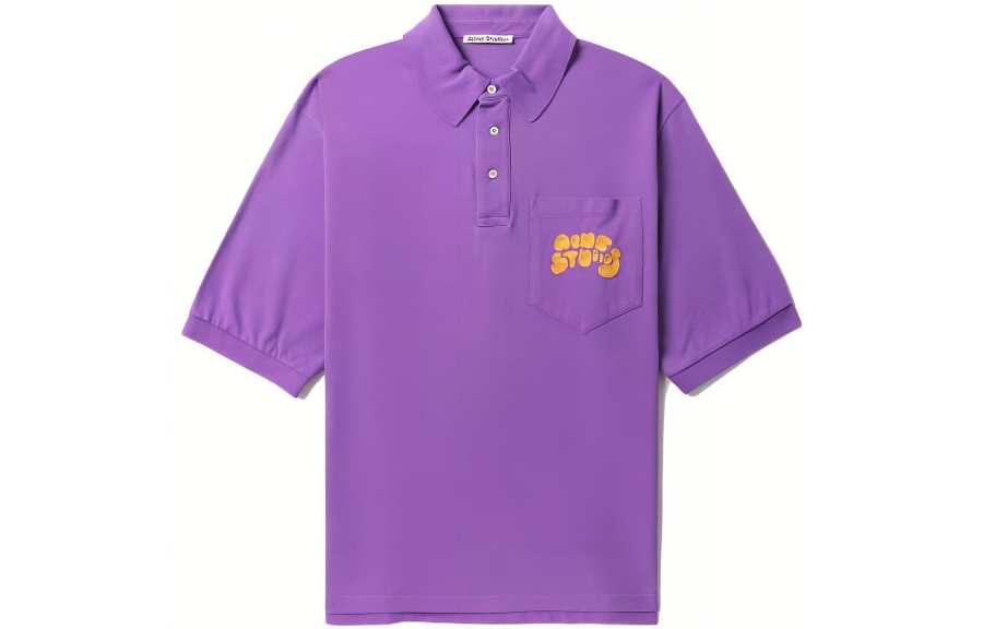 Acne Studios Acne Studios Polo Shirts Men's Purple Moderate Straight Fit