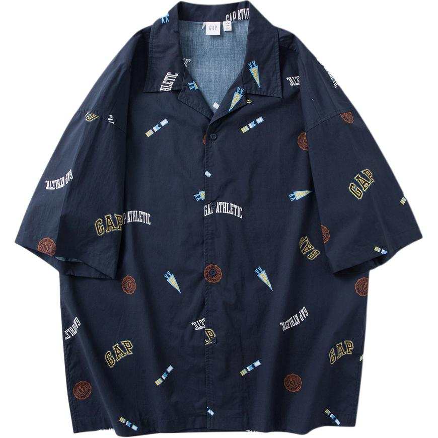 GAP Shirts Men's Marine Blue Lapel Moderate Other