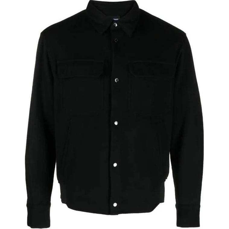 EMPORIO ARMANI Brushed Button Down Shirt Jacket