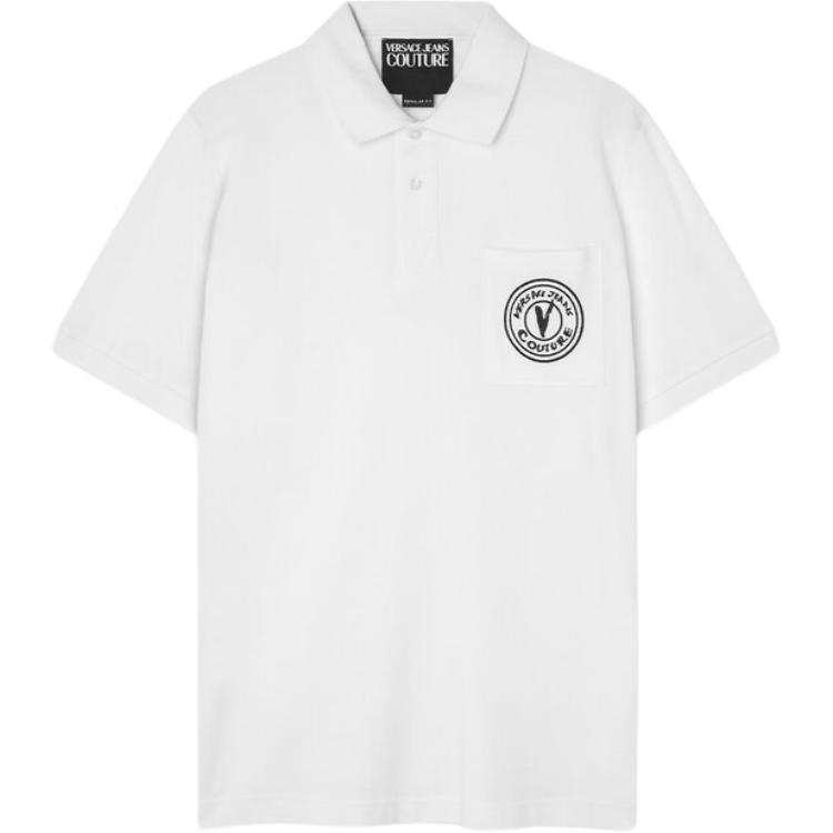 VERSACE Jeans Couture Logo embroidered Polo Shirt