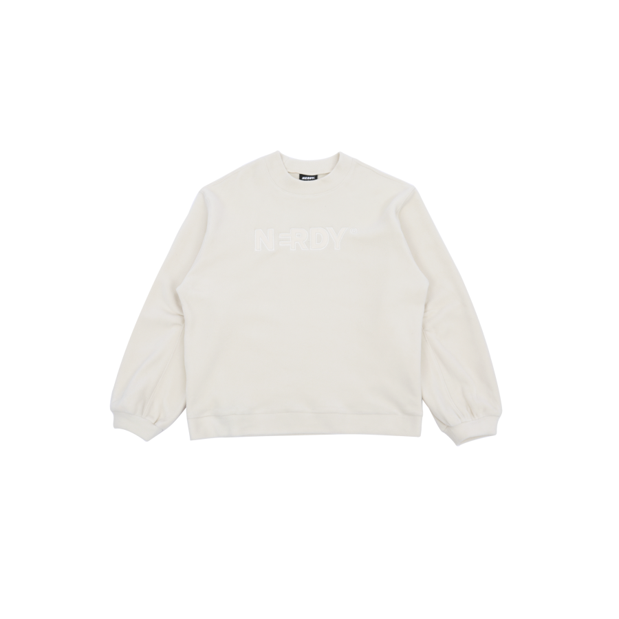 Nerdy Nerdy Sweatshirts Unisex Ivory Crew Neck Moderate Regular