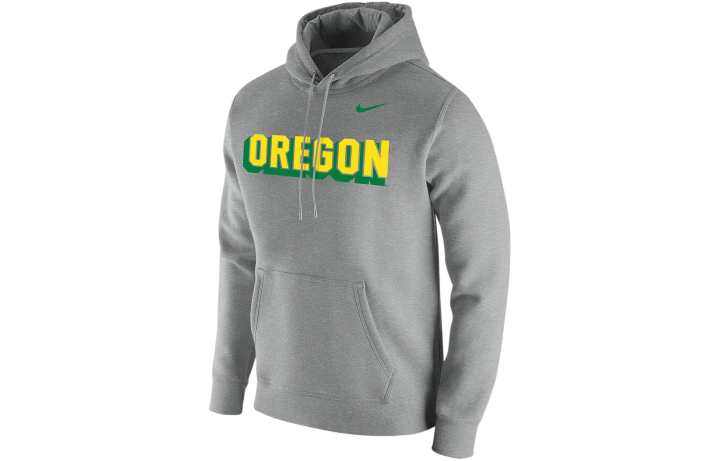 Nike Nike College Club Fleece Oregon Sweatshirt Men's Light Gray