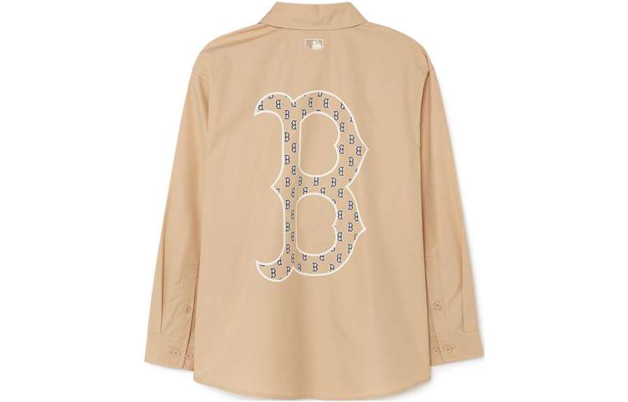 MLB MLB Boston Red Sox Shirts Unisex Khaki Lapel Moderate