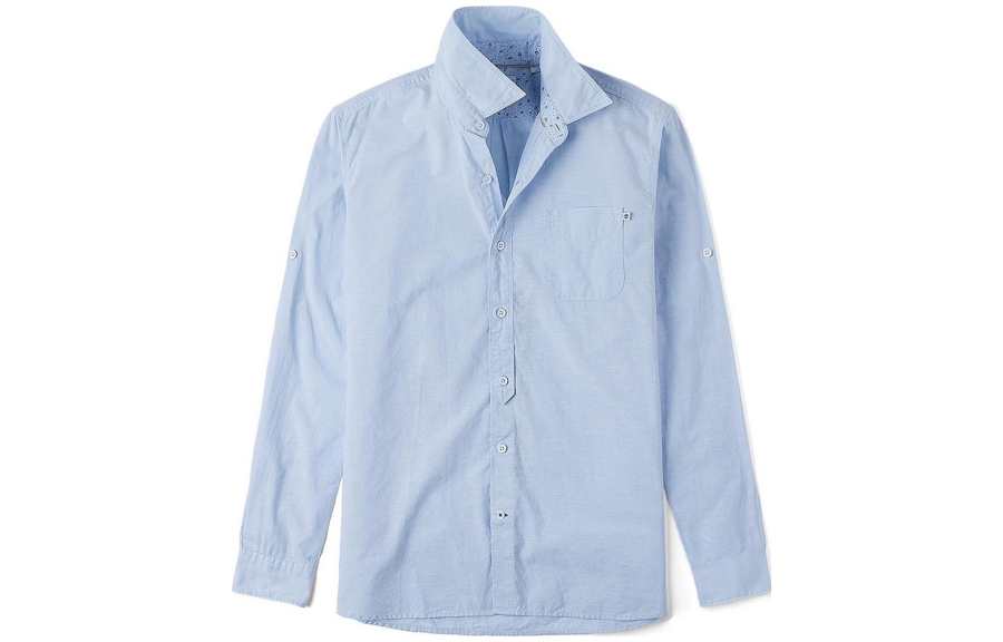 Timberland Shirts Men's Blue Pointed Collar Moderate Other