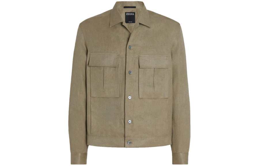 Ermenegildo Zegna Oasi Lino Regular-Fit Overshirt