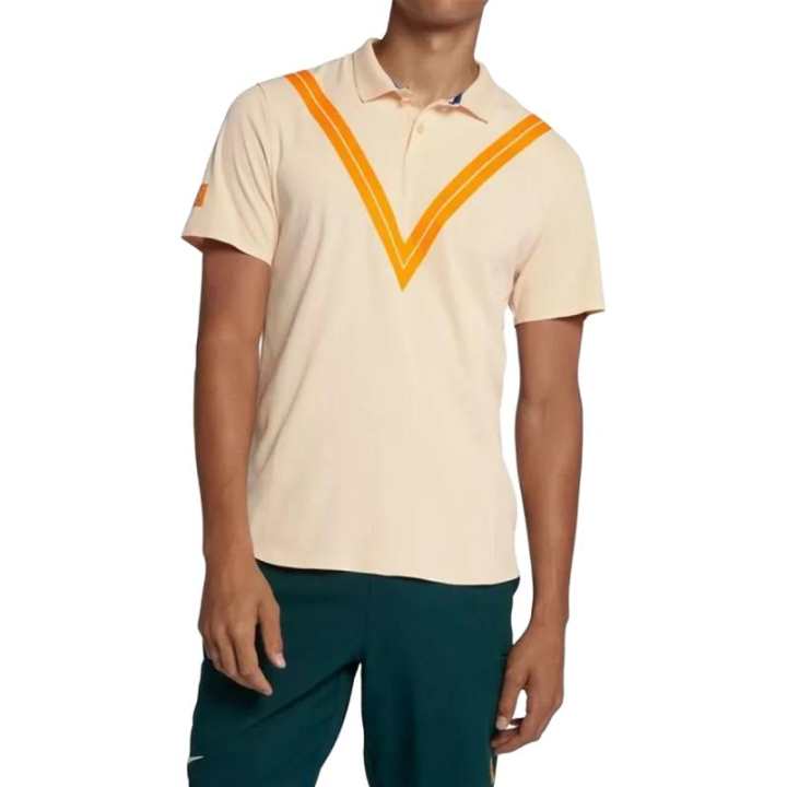 Nike Nike Polo Shirts Men's Yellow Polo Collar Moderate Straight Fit