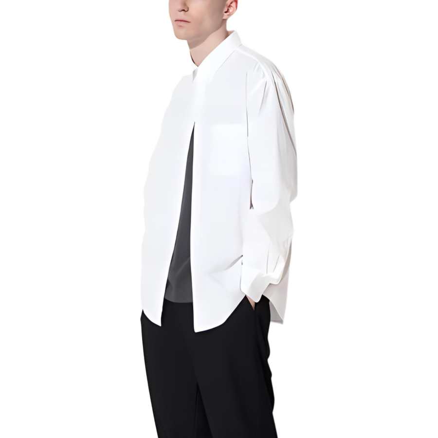 UNIQLO Shirts Unisex White Lapel Moderate Other