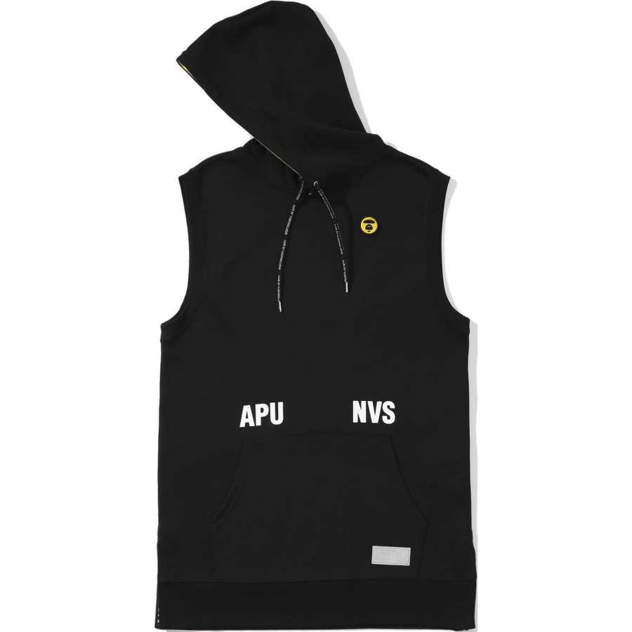 Aape Sweatshirts Unisex Black Hooded Moderate Other