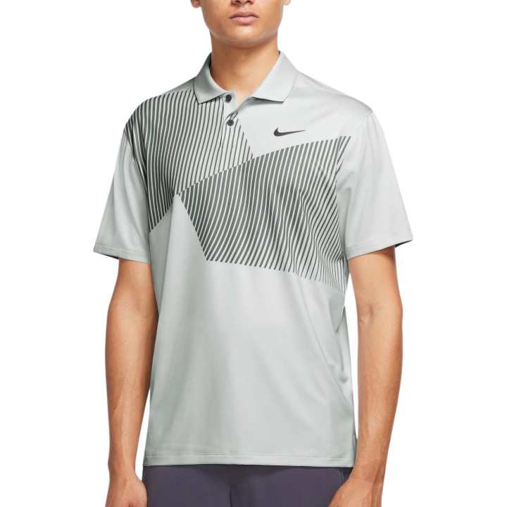 Nike Nike Polo Shirts Men's Gray Polo Collar Moderate Straight Fit