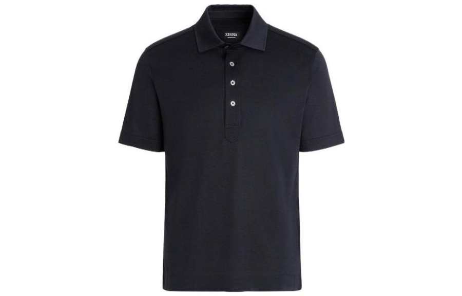 Zzegna Zegna Button Detailed Short Sleeved Polo Shirt