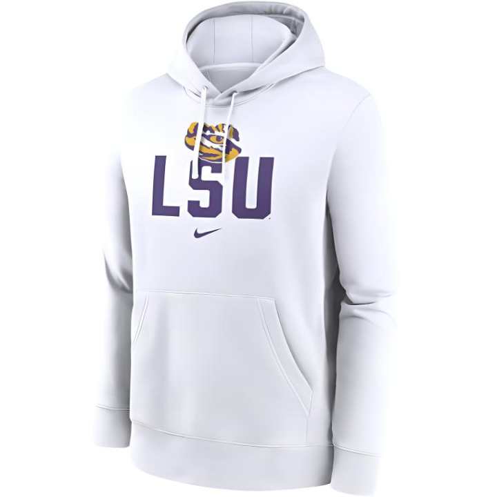 Nike Nike Lsu Tigers Primetime Club Campus Men's Nike College Pullover Hoodie