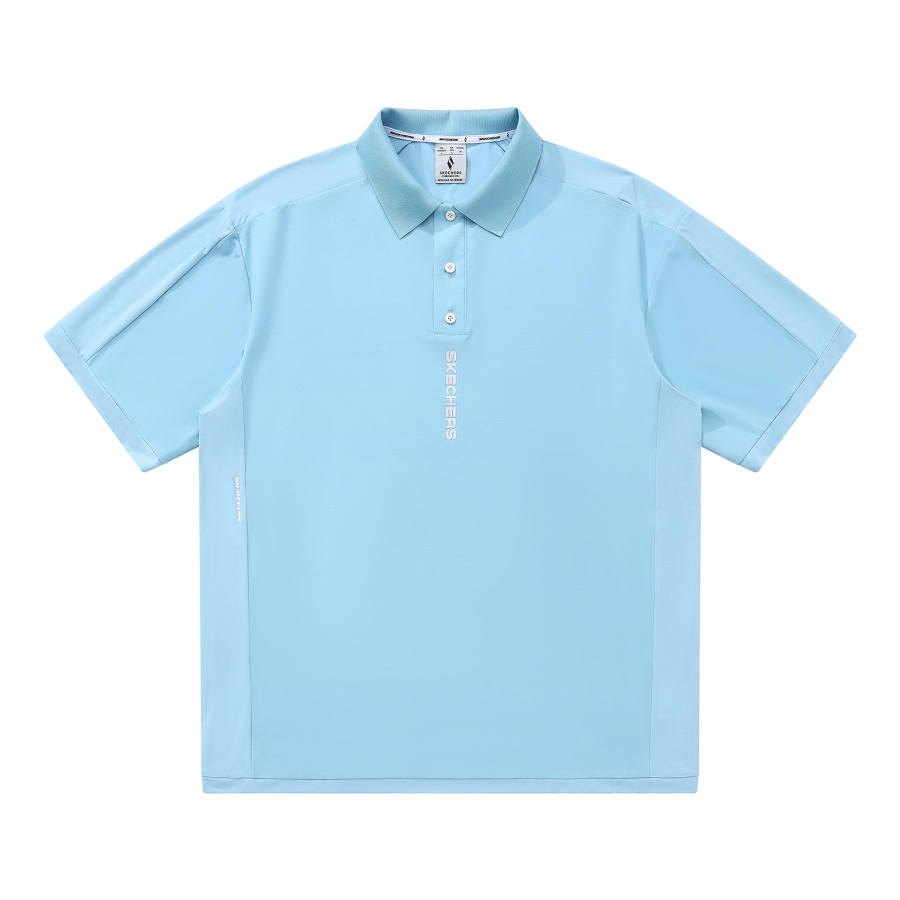 Skechers Elegant Diamond Collection Polo Shirt Unisex Gray Blue