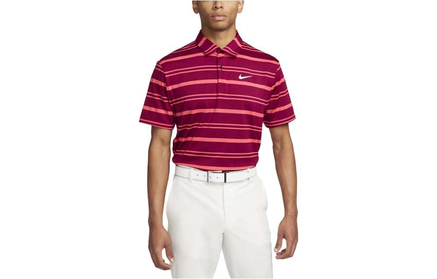 Nike Nike Polo Shirts Men's Red Polo Collar Moderate Straight Fit