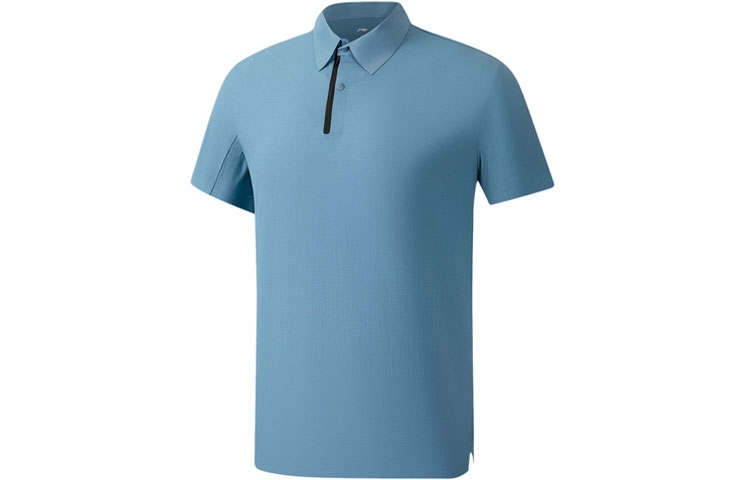 Li-Ning Li Ning Fitness Series Polo Shirts Men's Woad Dyed Blue Crew Neck Moderate Other