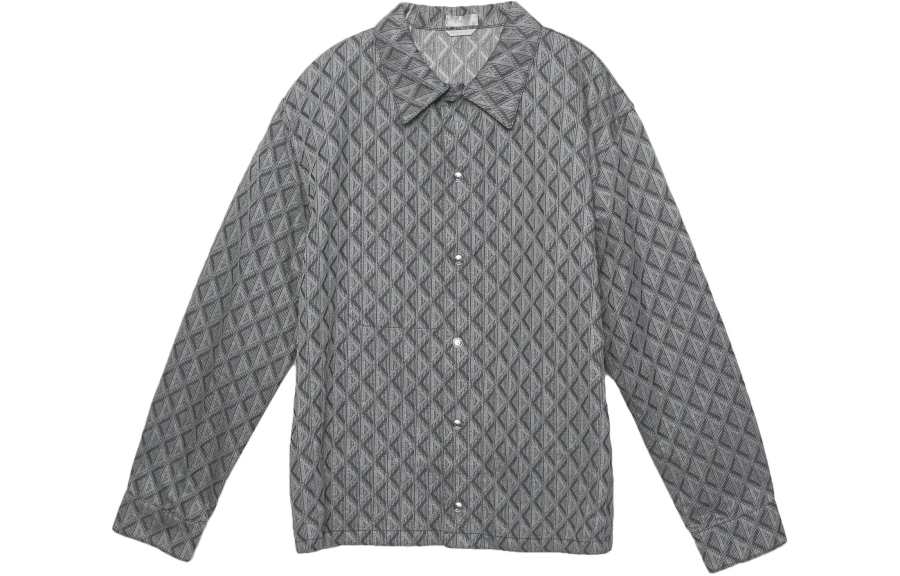 DIOR DIOR Shirts Men's Gray Lapel Moderate Other