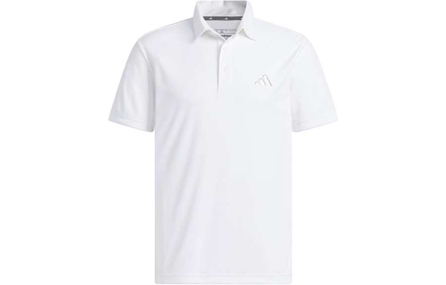 Adidas Adidas Polo Shirts Men's White Polo Collar Moderate Straight Fit
