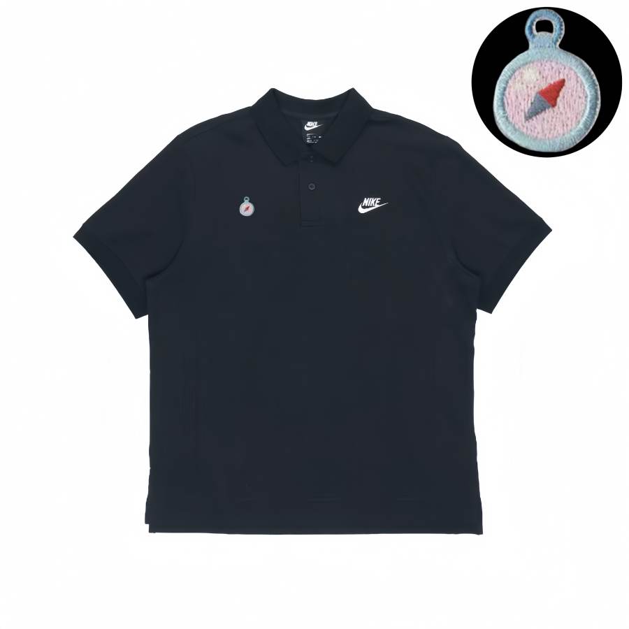 Nike Nike Polo Shirts Unisex Black Polo Collar Moderate Straight Fit