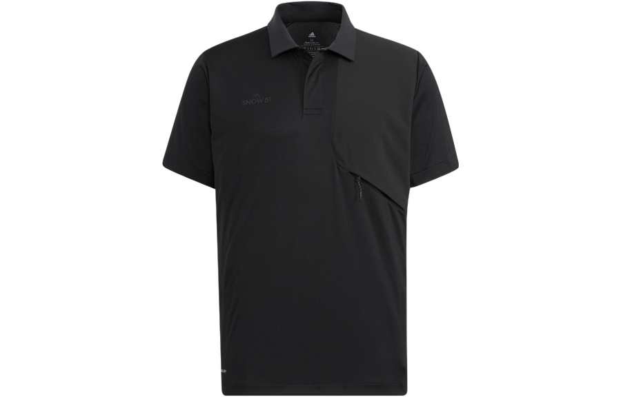 Adidas Adidas Terrex Polo Shirts Unisex Black Polo Collar Moderate Straight Fit