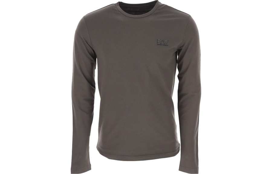 EMPORIO ARMANI Polo Shirts Men's Army Green V Neck Moderate Straight Fit