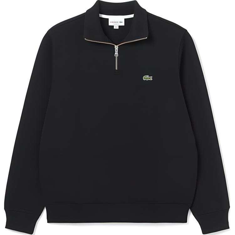 LACOSTE Lacoste Zip-Up High Neck Interlock Sweatshirt