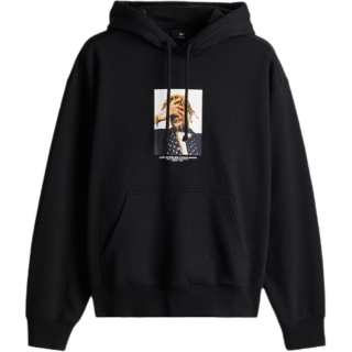 H&M Sweatshirts Men's Black Hooded Moderate