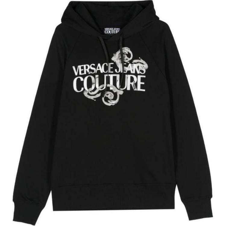 VERSACE JEANS COUTURE Logo Printed Drawstring Hoodie