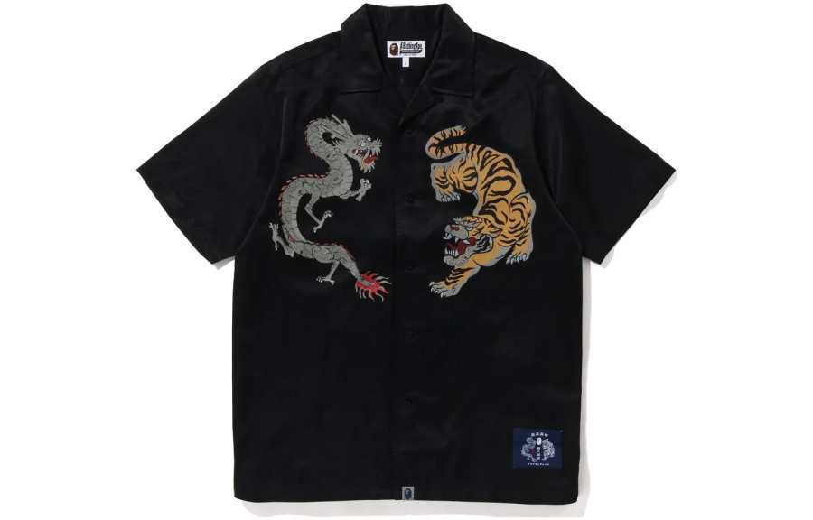 A BATHING APE Bape Japanese Motif Relaxed Fit S/S Shirt