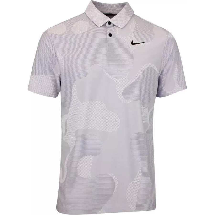 Nike Nike Polo Shirts Men's Silver Polo Collar Moderate Straight Fit