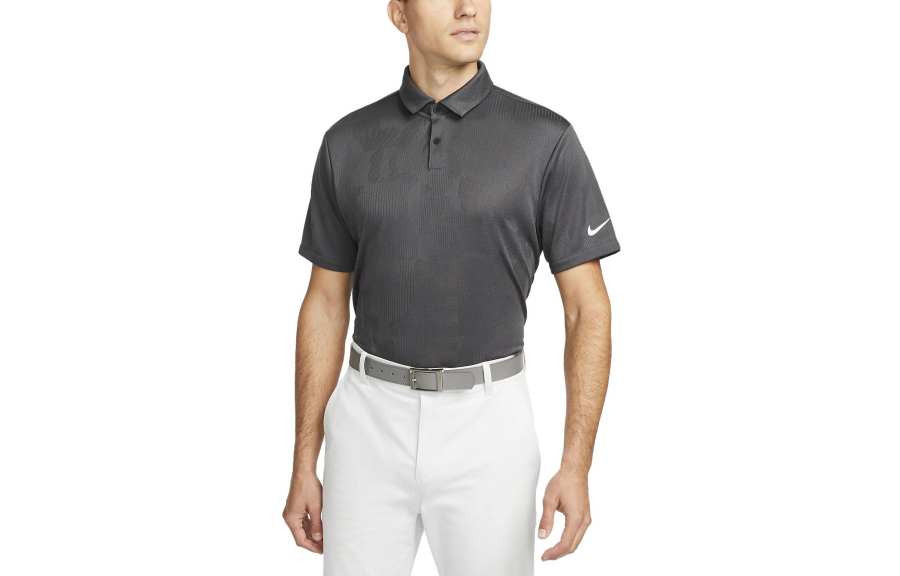 Nike Nike Polo Shirts Men's Gray Polo Collar Moderate Straight Fit
